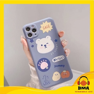 Ốp lưng xiaomi redmi 10/10C/note 10/note 11/note 8/note 9s/note 7/9A/note 8 pro/8/9/11T cạnh vuông Gấu trắng Đào Xám _6