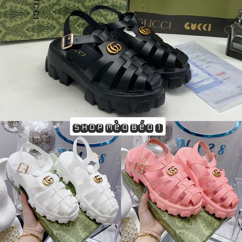 Sandal giọ gc tag đồng gót vuông fullbox