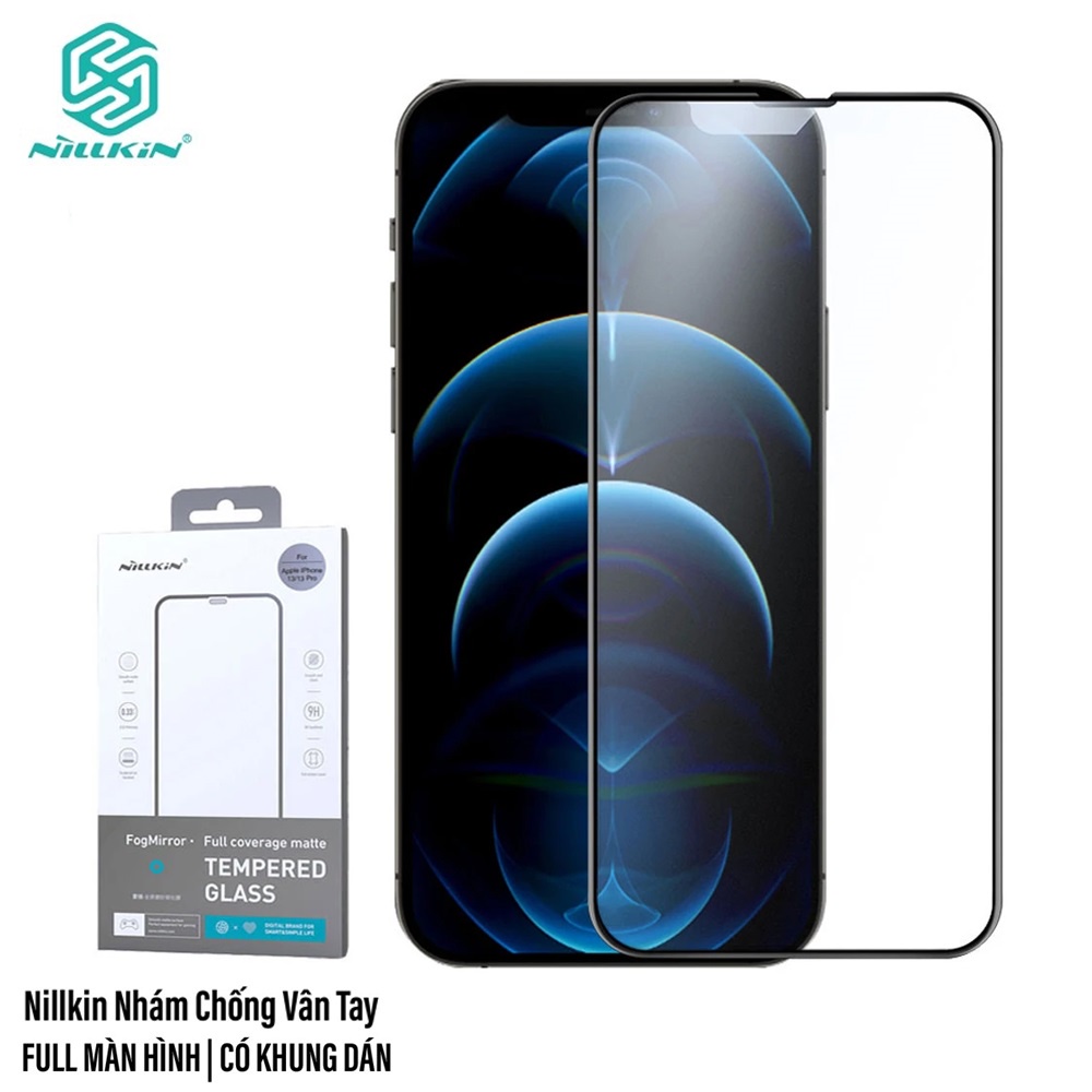 KÍNH CƯỜNG LỰC NILLKIN FOG MIRROR (NHÁM) cho 12/12Pro/12Promax