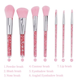 Bộ 7 cọ trang điểm cán trong suốt
