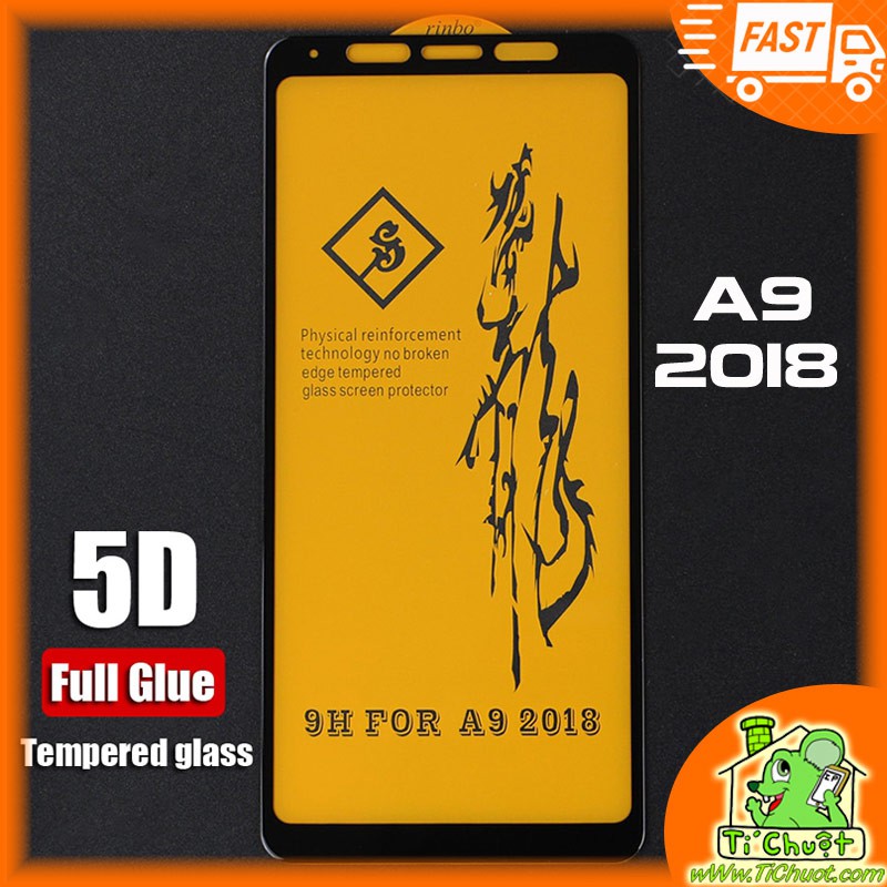 Kính CL Samsung A9 2018 FULL Màn,FULL KEO Silicon