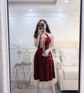 Áo dài đỏ cách điệu cho trinh võ