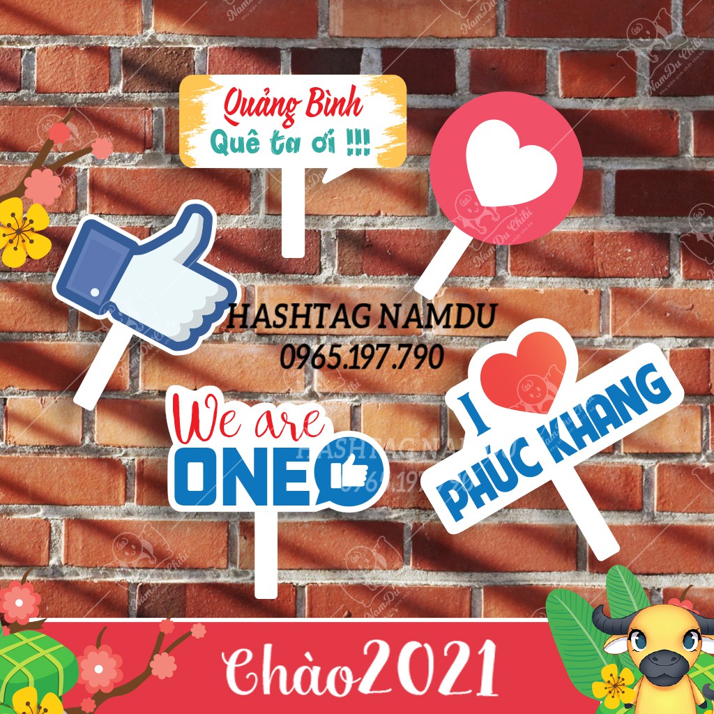 HASHTAG CẦM TAY ĐÁM CƯỚI - KHAI TRƯƠNG - SINH NHẬT - HỌP LỚP - BẢNG TÊN SHOP - IN HÌNH IDOL - Mừng ngày 8/3 .....