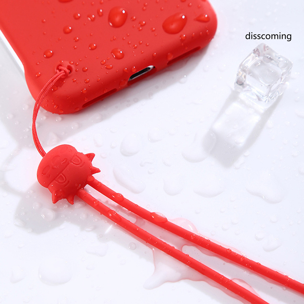 Dây Treo Điện Thoại Hình Đầu Bò Hoạt Hình Bằng Silicon