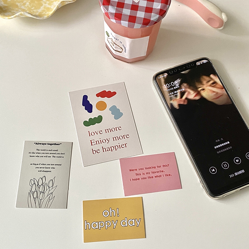 Set 8 Tấm Giấy In Hình Hoa Tulip Dán Tường Trang Trí Tươi Tắn Dễ Thương
