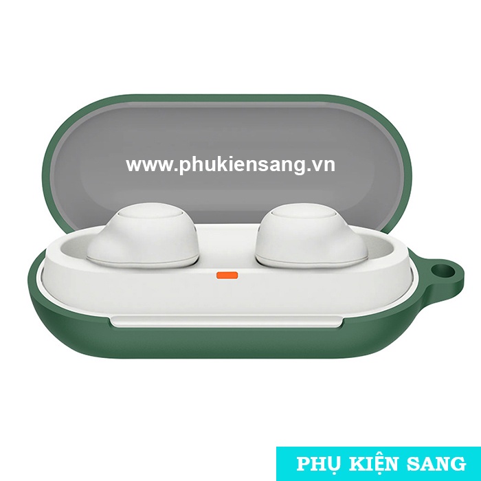 Vỏ bao ốp Sony WF-C500 kèm móc khóa chữ S cao cấp