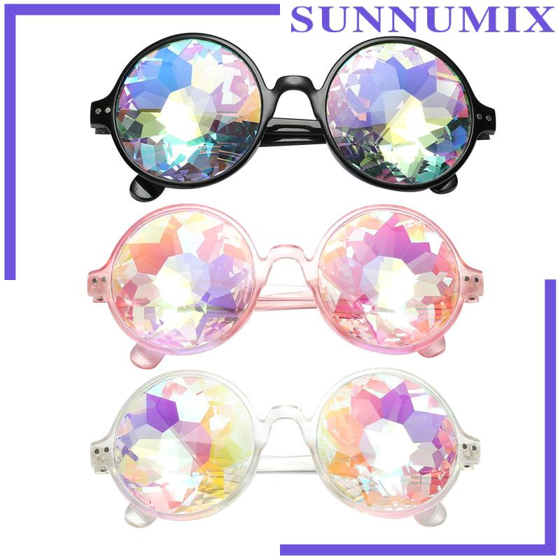 Kính Mát Kaleidoscope Rave Màu Cầu Vồng Dùng Hóa Trang Lễ Hội Âm Nhạc