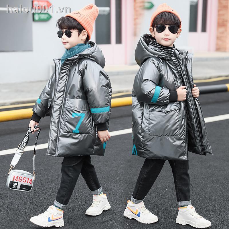 Áo Khoác Phao Dáng Dài Ấm Áp Thời Trang Cho Bé Trai