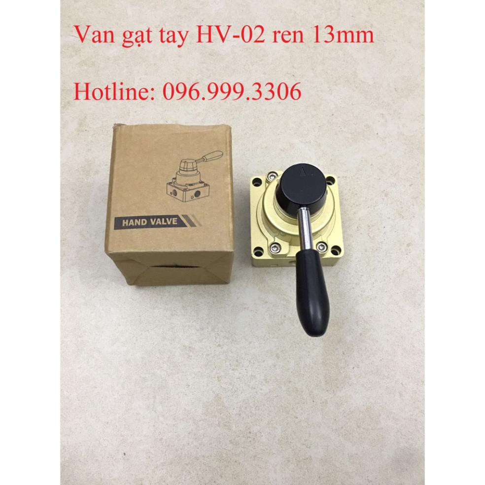 |HÀNG XỊN| VAN GẠT TAY HV-02 KHÍ NÉN ( 4 CỬA - 3 VỊ TRÍ - REN 13MM ) GIÁ SỈ