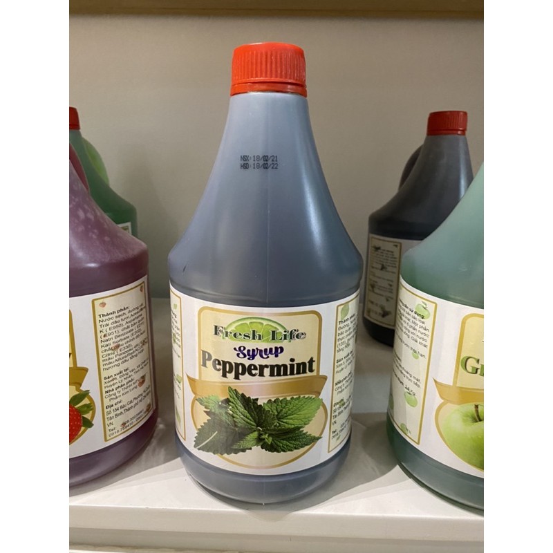 Siro Trái Cây Fresh Life loại bình 2,5Kg (Táo,Đào,Bạc Hà,Vải,Dưa Gang) | BigBuy360 - bigbuy360.vn