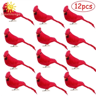 Bộ 12 Chim Giả Trang Trí Giáng Sinh