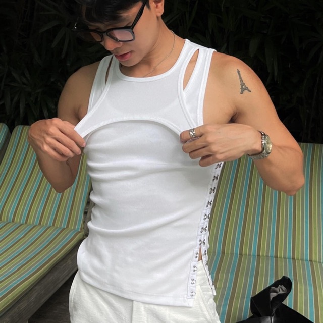 ÁO BA LỖ NAM HÀN QUỐC - LOUVIS LINES TANKTOP