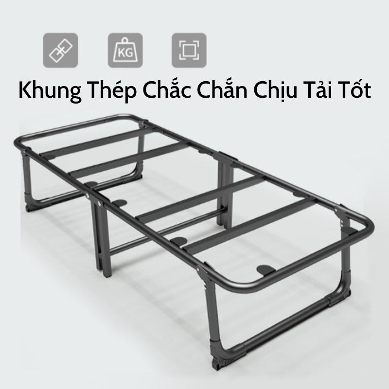 Giường Xếp Văn Phòng Khung Thép Chắc Chắn,  Giường Gấp Gọn Đa Năng Thông Minh Ngủ Trưa Tiện Lợi