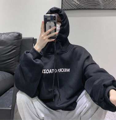 Áo khoác hoodie len lót nhung dày dặn dáng suông rộng thời trang thu đông cho nam size S-4XL | BigBuy360 - bigbuy360.vn