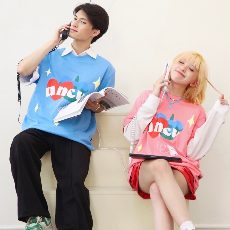Áo Thun Uncover Love Phone Màu Xanh | BigBuy360 - bigbuy360.vn