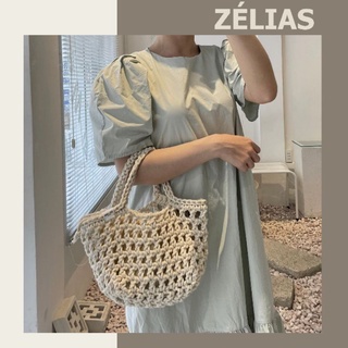 Túi lưới tote NIXIE xách tay đan móc len thủ công bằng sợi cotton handmade