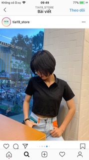 🥑Áo Croptop Cổ Petter Basic