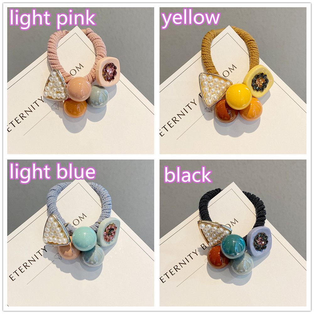 Dây buộc tóc cao su co giãn màu sắc ngọt ngào phong cách Hàn Quốc MIHAN1