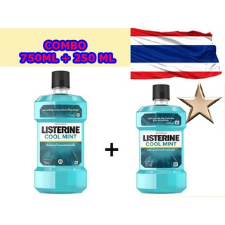 Combo 2 CHAI NƯỚC SÚC MIỆNG LISTERINE - THÁI LAN - 750 + 250 ml/chai
