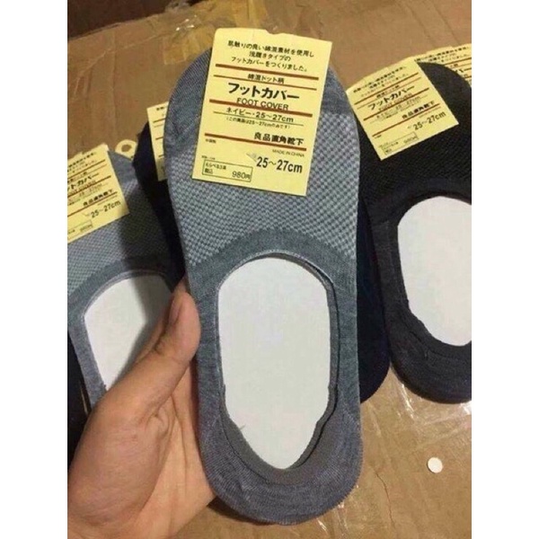 Tất vớ hài nam trơn thông hơi kháng khuẩn chống hôi chân xuất Nhật H2