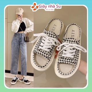 Giày sục thể thao nữ hở mũi đế bánh mì siêu xinh
