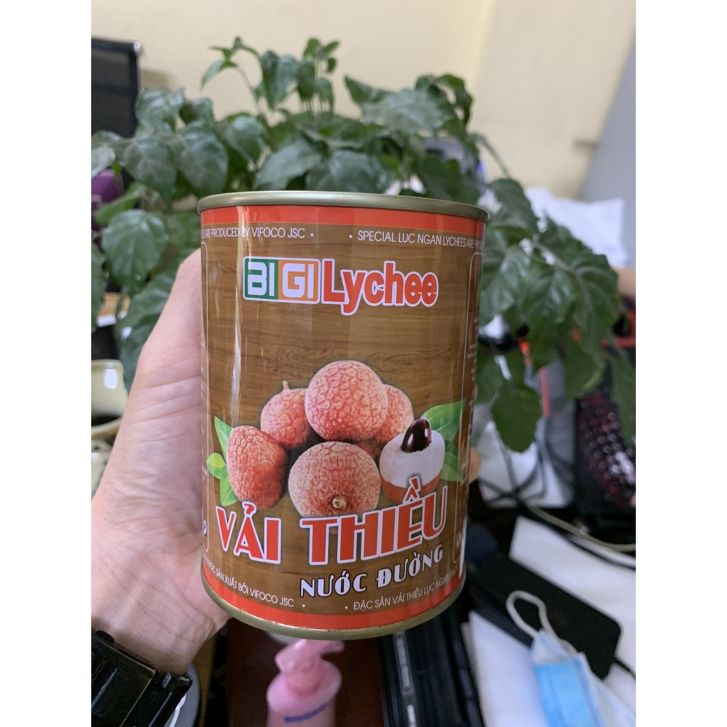 Vải Hộp - Vải Thiều Ngâm Đường Hộp 560gr Thơm Ngon