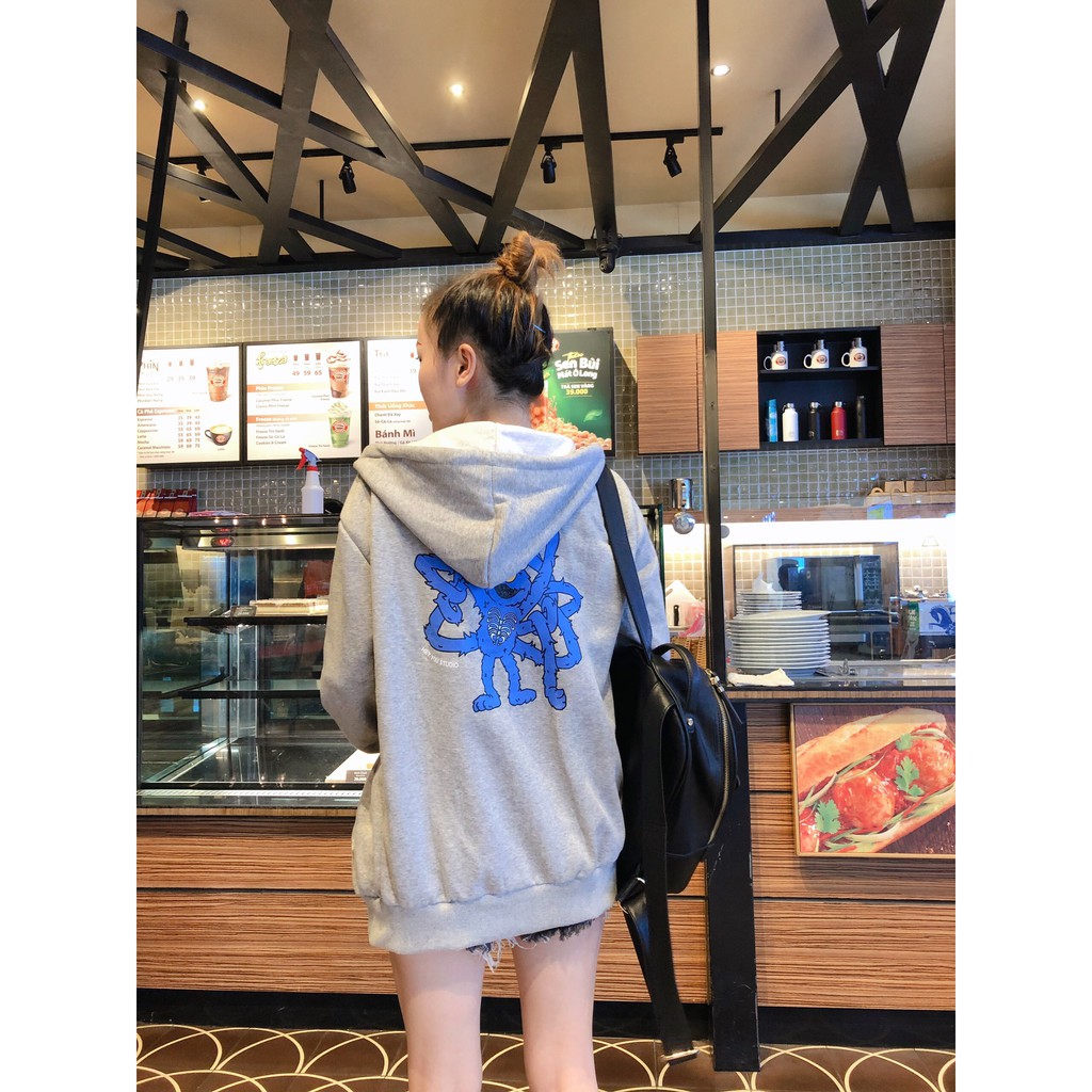 Áo khoác unisex form rộng nỉ Hoạt Hình KAWS nam nữ phong cách ullzang WIND | BigBuy360 - bigbuy360.vn