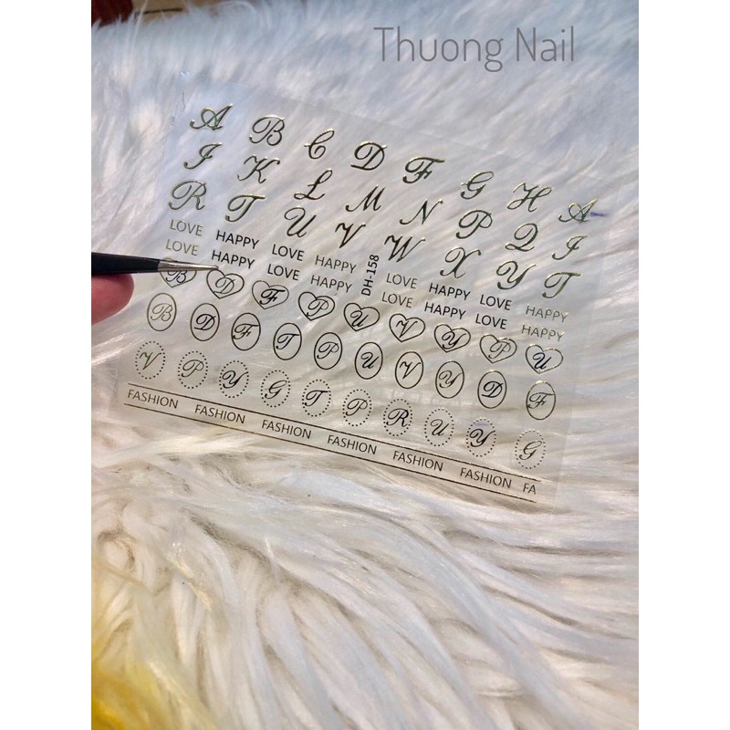 Sticker nail hình dán móng stick logo , thương hiệu hot