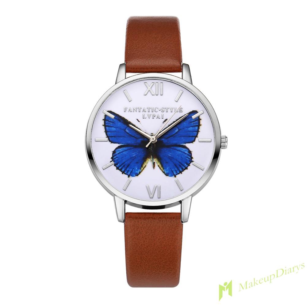 Đồng Hồ Lvpai Dây Da Hình Bướm Sang Trọng Cho Nữ