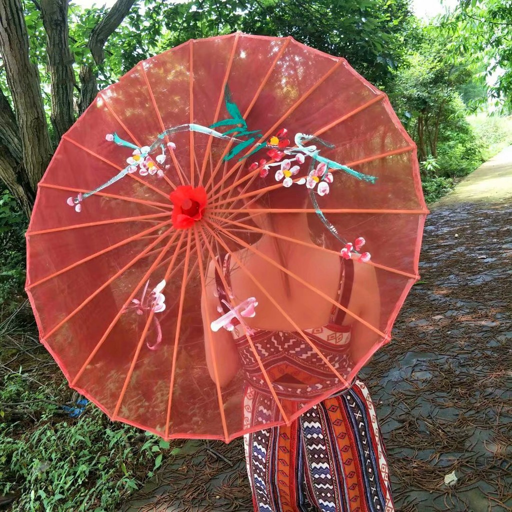 Dù cán gỗ trong suốt Nhật Bản Andhere
