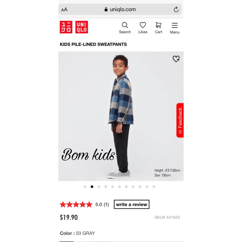 QUẦN DÀI JOGGER BT UNIQLO SƯ XỊN CHO BÉ