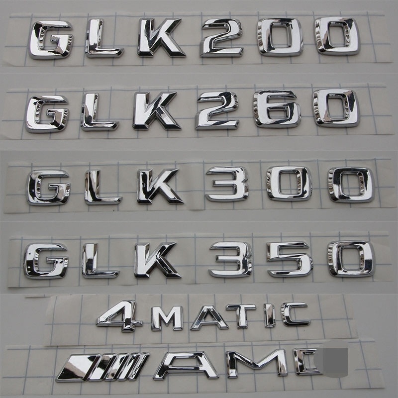 Dành riêng cho Old Mercedes-Benz GLK260 GLK300 GLK350 4MATIC Wordmark Sửa đổi Logo xe hơi Logo đuôi 