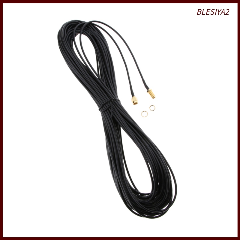 [BLESIYA2] Antenna Adapter RP-SMA Extension Cable Cord for WiFi Wireless Router 65.6ft