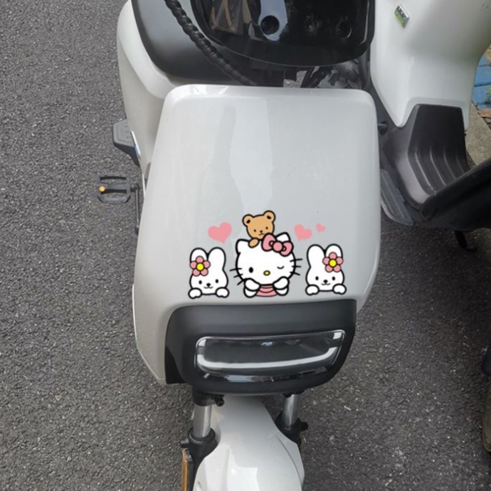 Miếng Dán Trang Trí Vali / Đàn Guitar / Điện Thoại Hình Hello Kitty Graffiti