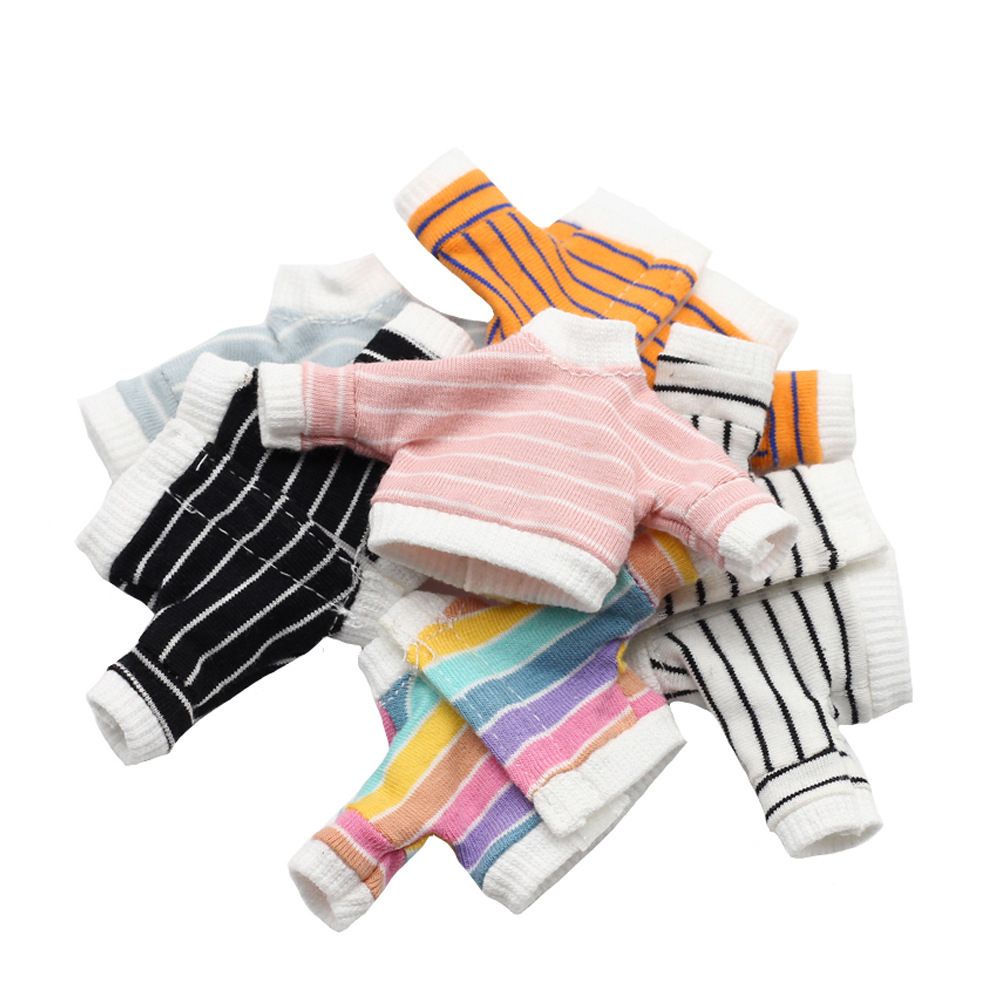 Áo sweater mini kẻ sọc cho búp bê 1/12 OB11 DIY