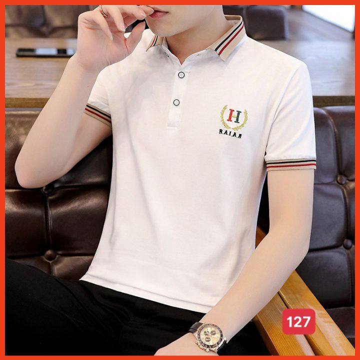 Áo thun nam tay ngắn có cổ, áo thun nam polo cao cấp ☘️ chất vải cotton dày dặn, co giãn thời trang ahuyfashion c03