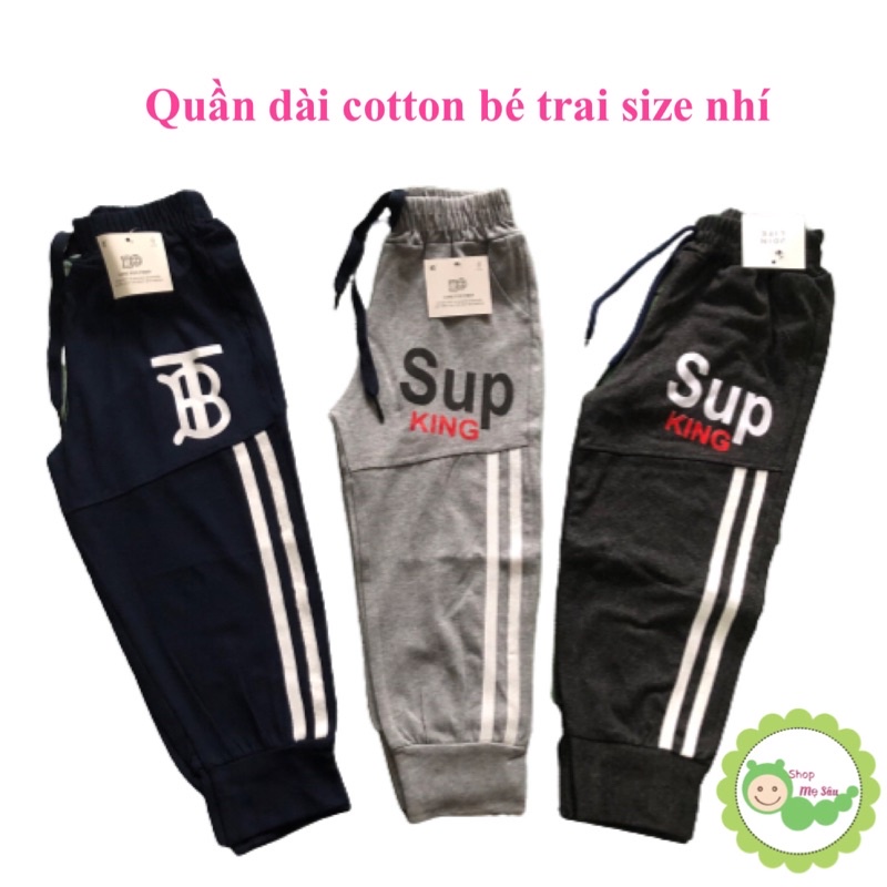 {12-25kg} Quần Dài Cotton Bé Trai loại mịn đẹp M255