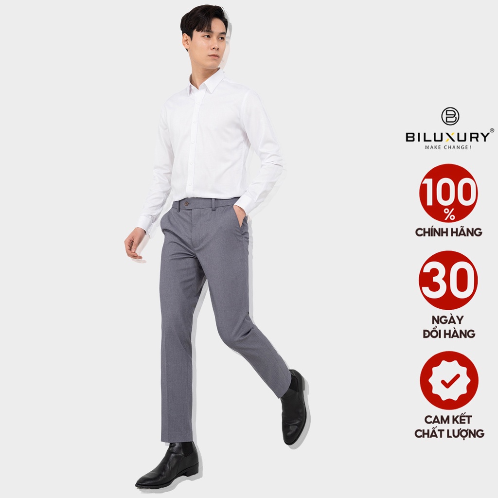 Bộ đồ nam công sở áo sơ mi quần âu nam Biluxury cao cấp
