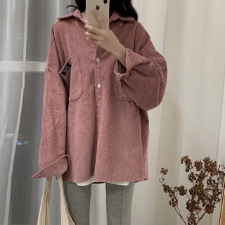 Áo sơmi nhung gân hot hit