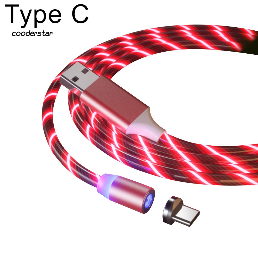 Cáp Sạc Nhanh Có Đèn Led Cổng Type-C Micro Usb Dành Cho Android
