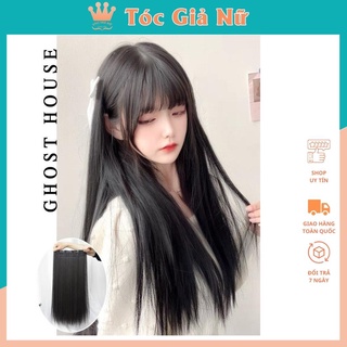 Tóc giả nữ dài/ Tóc giả kẹp thẳng 60cm, A10-60cm
