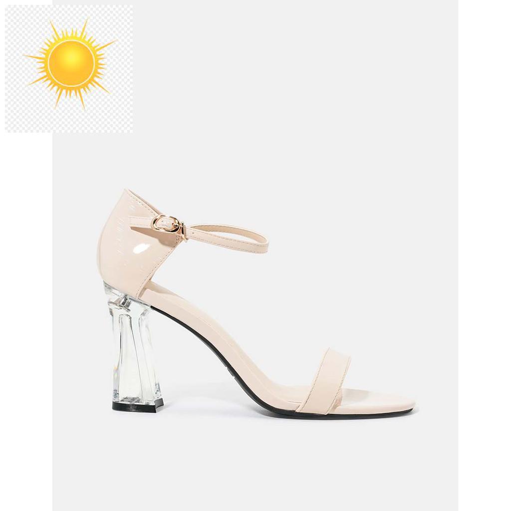 ️🎽 JUNO - Giày Sandal Gót Trong Quai Ngang - SD09082 ️🎽