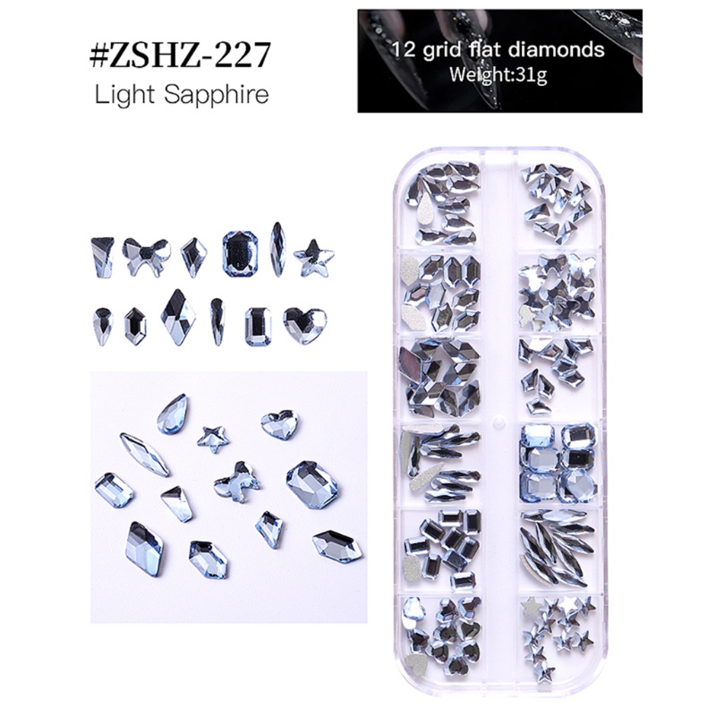 Đá Pha Lê Dạ Quang Nhiều Màu Sắc Dùng Trang Trí Móng Tay Nghệ Thuật