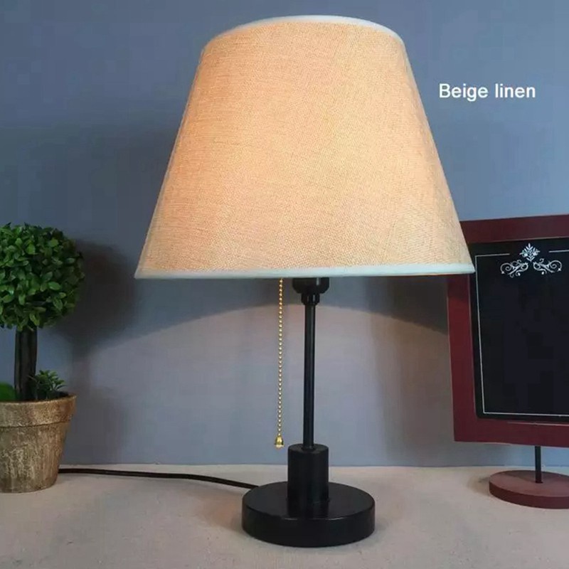 Chụp đèn bàn E27 đường kính 30cm màu trắng/ vàng thiết kế