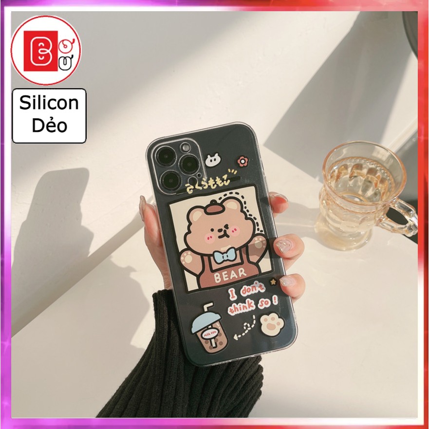 Ốp lưng Gấu Bear,Ốp Điện Thoại,ốp lưng iphone 7/7plus/8/8plus/x/xs/xsmas/11/11pro/12/12promax,Ốp Lưng Điện Thoại-Bơ Bư