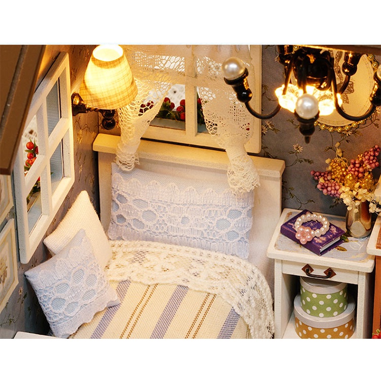 Mô Hình Nhà Gỗ 8007 Senlan Time Phòng Ngủ Vòm Trời