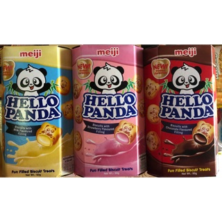 Bánh gấu Meiji Hello Panda kem dâu