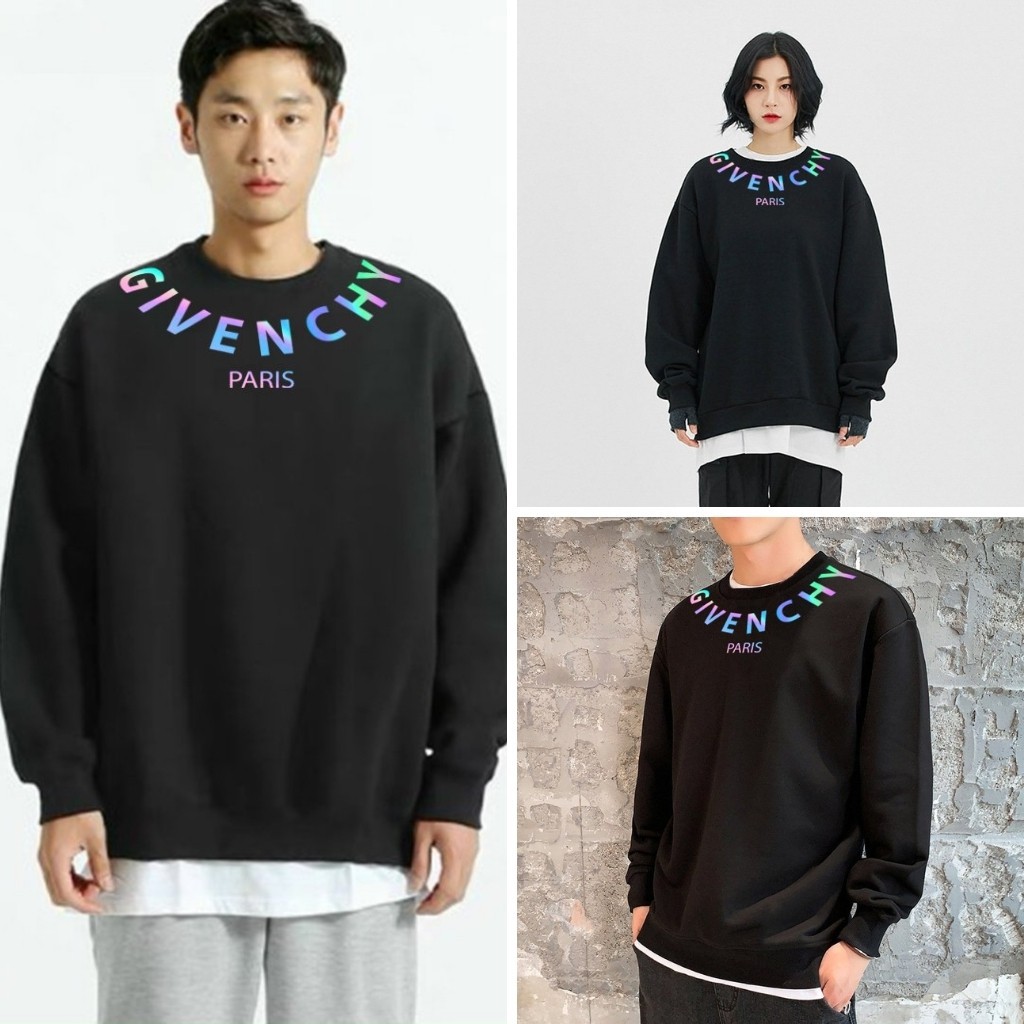 Áo Sweater nỉ ❤️/Áo nỉ Ulzzang phản quang unisex dài tay cho nam và nữ - Given Paris /Freeship 99k - AS81