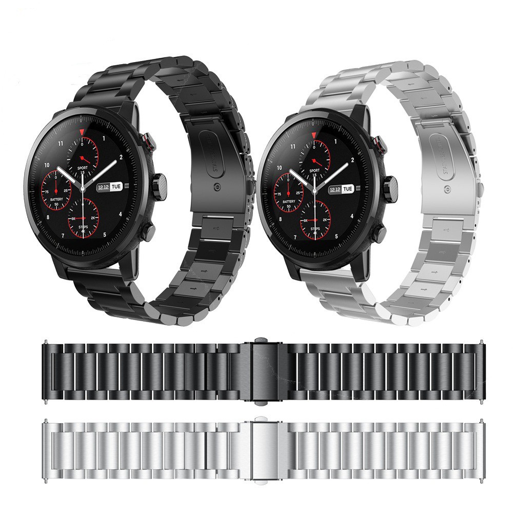 Dây đeo thay thế 22mm bằng thép không gỉ cho Xiaomi Huami Amazfit Pace/Stratos 2 2S/Samsung Gear S3