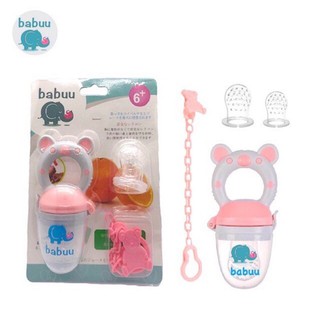 Bộ túi nhai ăn dặm Babuu baby Nhật bản ( tặng thêm 2 núm phụ và 1 dây đeo)